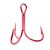 Mustad Triple Grip Extra Short Shank Treble Hooks - Red