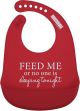 Pavilion Izzy & Owie Silicone Bib Red Feed Me