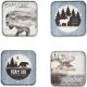 Pavilion Wild Woods Lodge Coaster Set Lodge